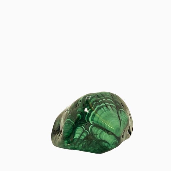 Green Malachite Free Form Mineral - Unique Congo Specimen with Bullseye Bands - Picture 4 of 10